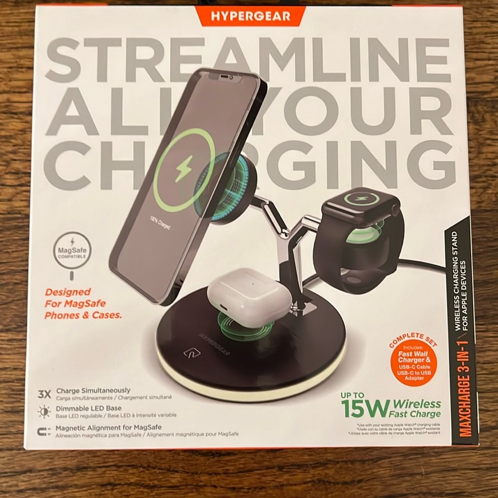 NIB NWT Hypergear wireless charger. Works for Apple phones, watches, headphones